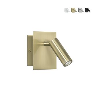 Luce-Ambiente-Design Aplique De Pared De Metal Con Luz Led Orientable Dickens - Oro