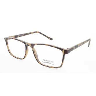 Signature Unisex Brown Rectangular Eyeglass Frames S7015Tortoise54