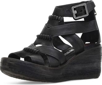 A.S.98 Norman Platform Wedge Sandal in Black at Nordstrom, Size 10.5-11Us