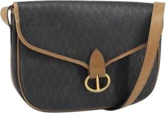 Dior Pre-owned Cross Body Bags, female, Black, Size: ONE SIZE Pre-owned Honeycomb Canvas Shoulder Bag