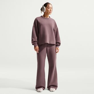 Nike Womens 24.7 ImpossiblySoft Dri-FIT High-Waisted Loose Flared Pants in Purple | HQ8607-502