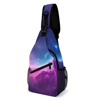 Generic G-alaxy Unisex Shoulder Bags Casual Crossbody Chest Bag Sling Backpack for Hiking Cycling Travel