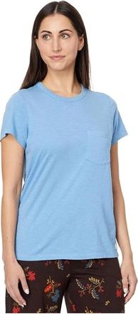 Toad & Co Womens Toad & Co Primo T-Shirt Blue 100% Organic Cotton Short Sleeve GBO1201