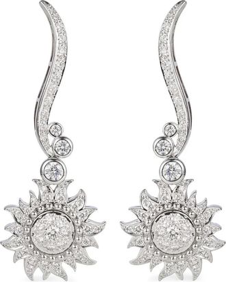 Rewind 18K white gold Sol Y Sombra earrings - Silver