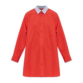 Loewe Shirtjurk - Dames - Jurken - Rood - Maat: 2XS Katoen