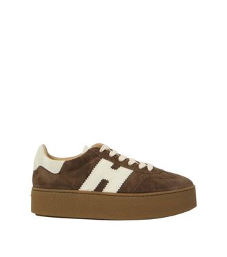Hogan Brown Logo Cool Sneakers