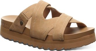 Bearpaw Crux Faux Leather Slide Sandal in Iced Coffee at Nordstrom Rack, Size 10