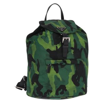 Prada Camouflage Backpack Tessuto Green Nylon Backpack Bag (Pre-Owned)