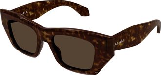 Alaia Aa0074S Tortoiseshell Bold Oversized Sunglasses