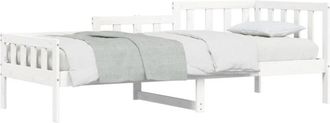 vidaXL Day Bed without Mattress White 90x200 cm Solid Wood Pine Vidaxl