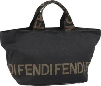 Fendi Pre-owned Tote Bags, female, Black, Size: ONE SIZE Pre-owned Nylon Tote Bag