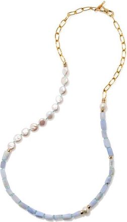 Lizzie Fortunato Porto Covo Beaded Necklace in Blue at Nordstrom