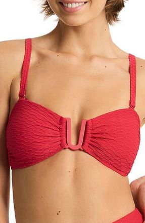 Sea Level Australia U-Bar Bikini Top in Red at Nordstrom Rack, Size 6 Us / 10 Au