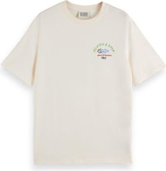 Scotch & Soda Artwork Graphic T-Shirt in Eggnog at Nordstrom, Size Xx-Large