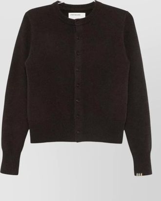 Extreme Cashmere cashmere fine-knit crew-neck long-sleeve cardigan