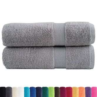 Berkfield Home Premium Shower Towels SOLUND 2pcs Grey 70x140cm 600gsm