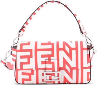 Fendi x Marc Jacobs Baguette NM leren medium schoudertas met print - Rood