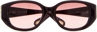 Chlo&eacute; Womens Burgundy Acetate Sunglasses 54