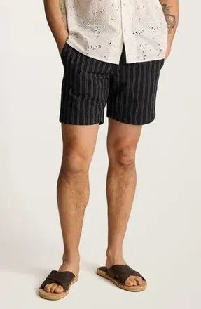 Bonobos Nomad Stripe Drawstring Cotton & Linen Shorts in Calebson Stripe C17 at Nordstrom Rack, Size Xx-Large