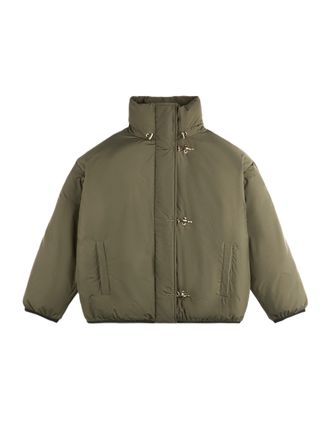 Fay Cropped Boxy High Collar Padded Jacket