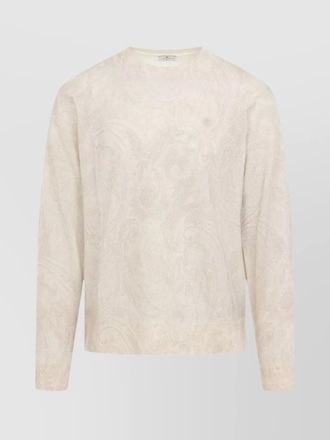 Etro wool floral-pattern knitted crewneck jumper