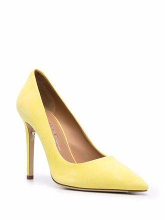 Ferragamo Pointed-Toe High Heel Pump - Yellow