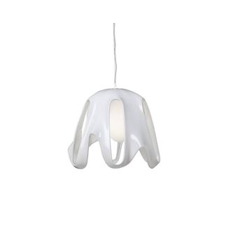 Netlighting Phantom Dome Pendant E27 Gloss White Frosted White Glass Chrome