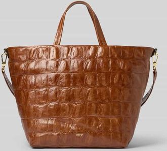 Abro Abro Tote Bag mit Logo-Detail Modell Alba in Cognac, Gr&ouml;&szlig;e 1
