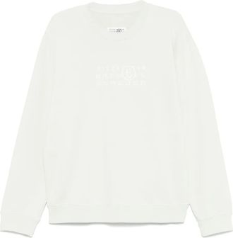 Maison Margiela Numbers-print sweatshirt - men - Cotton - L - Green