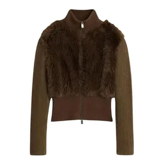 Desigual Jers_Veget_2 C&aacute;rdigan - Knitwear - Mujer - Marr&oacute;n - S