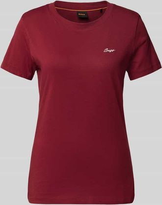 Boss Orange by Hugo Boss BOSS Orange Regular Fit T-Shirt aus reiner Baumwolle Modell ESOGO in Bordeaux, Gr&ouml;&szlig;e XS