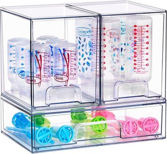 Sorbus Stackable Acrylic Set Of 3 Storage Drawers