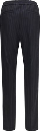 Versace Greek Monogram Merino Wool Trousers - Black