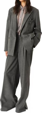 The Garment Double Breasted Grand Blazer In Grey Melange