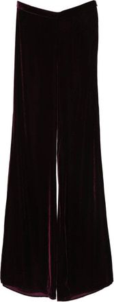 Forte_Forte Plain Velvet Flare Pants