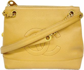 Chanel Beige Grained Calfskin Tote Bag (Pre-Owned)