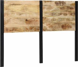 vidaXL Headboard 140 cm Solid Wood Mango and Iron vidaXL