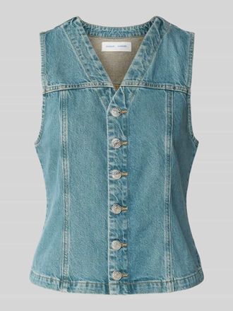 Sams&oslash;e & Sams&oslash;e Jeansweste mit Knopfleiste Modell SABETH in Hellblau, Gr&ouml;&szlig;e M