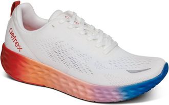 Aetrex Womens Danika Arch Support Sneaker In White Ombre