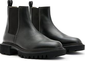 AllSaints Vince Boots Mens Boots Black : 12 M, Leather/Rubber