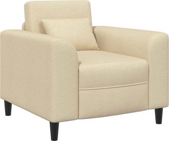 vidaXL Sill&oacute;n Crema Tela Vidaxl