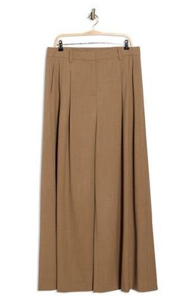 TWP Pleated Front Wool Blend Wide Leg Pants in Sandstone at Nordstrom Rack, Size 14