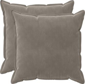 vidaXL Funda De Almohada 2 Pcs Houten Gris Claro 55 X 55 Cm Terciopelo Vidaxl