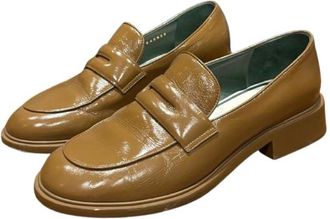 Chanel Brown Patent Loafers Size 38.5