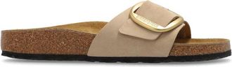 Birkenstock Madrid Big Buckle Natuurlijk Leren Nubuck Sandalen - Dames - Sandalen - Beige - 39 EU - Leer - Schoenen
