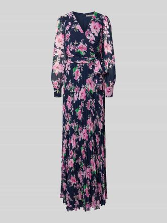 Christian Berg Cocktail Abendkleid mit Plisseefalten in Marine, Gr&ouml;&szlig;e 32