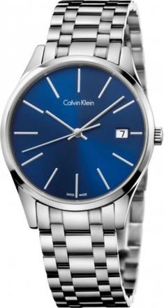 Calvin Klein Prachtig Blauwe Wijzerplaat Quartz Horloge - Dames - Horloges - Grijs - ONE Size - Accessoires