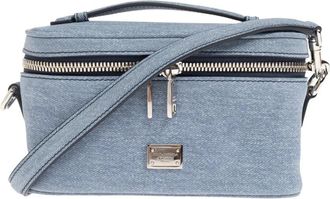Dolce & Gabbana Atene Mini Bag - Heren - Schoudertassen - Blauw - ONE Size - Leer - Tassen