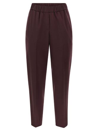 PESERICO Peserico scheerwollen broek met elastische tailleband