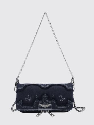 Zadig&Voltaire Mini borsa Rock Nano in denim con ricami
